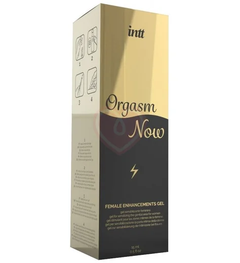 Возбуждающий гель Intt Orgasm Now во флаконе с вибрирующим кончиком 15 мл фото 2