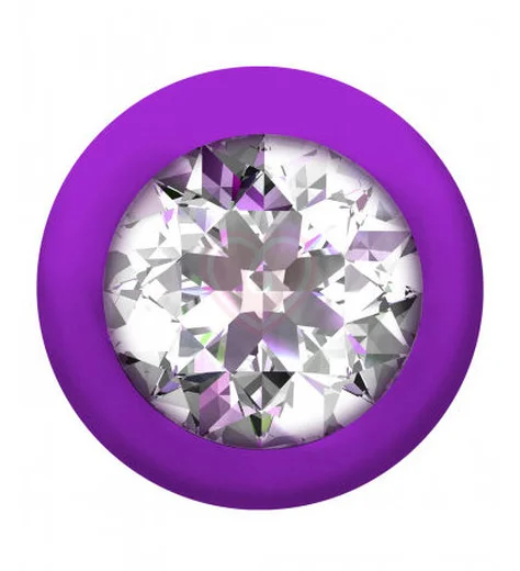 Анальная цепочка с кристаллом Emotions Buddy фиолетовая фото 3