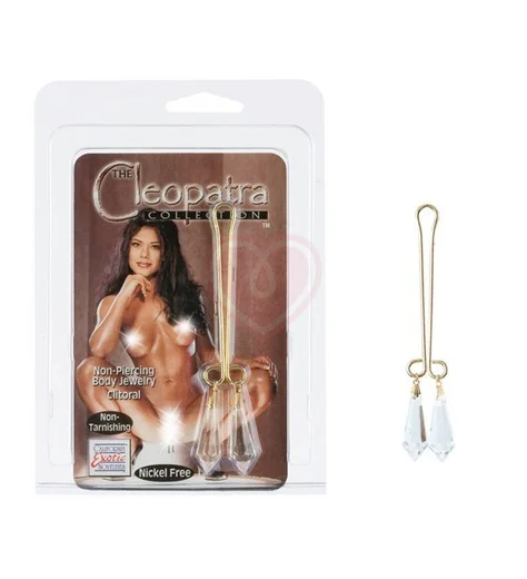 Зажим для половых губ с прозрачными кристаллами фото 2