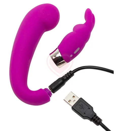 Вибратор для зоны G с клиторальной стимуляцией Happy Rabbit G-Spot фото 4