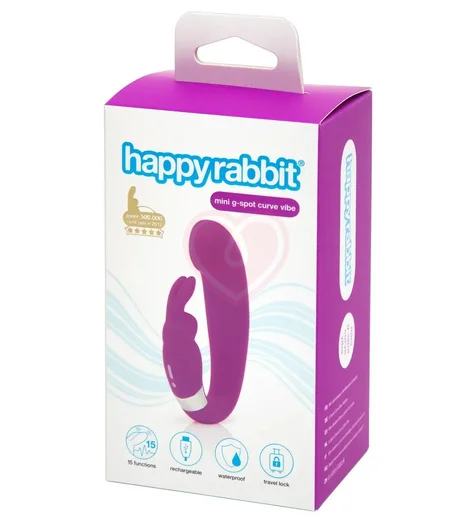 Вибратор для зоны G с клиторальной стимуляцией Happy Rabbit G-Spot фото 5