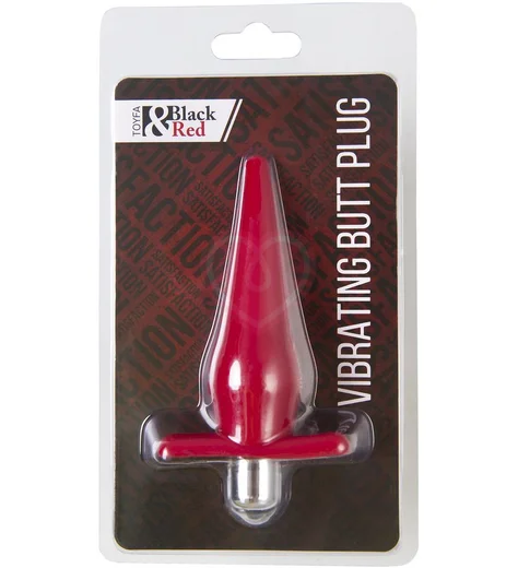 Анальная вибропробка Toyfa Vibrating Plug красная фото 2