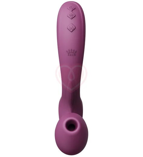 Вибратор с насадкой для вакуумной стимуляции Zalo Talis фиолетовый фото 9