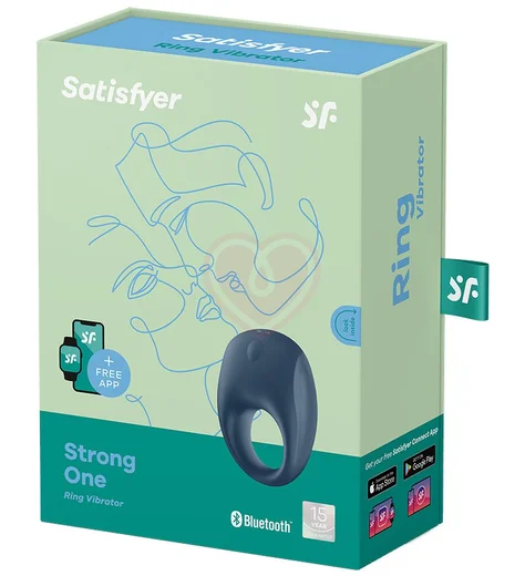 Эрекционное виброкольцо с приложением Satisfyer Strong One фото 2