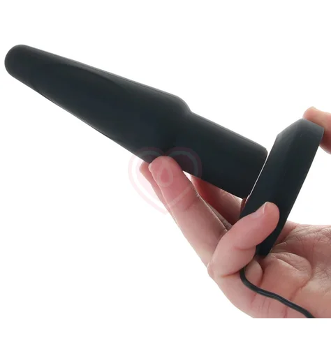 Анальная вибропробка с пультом Fredericks черная фото 2