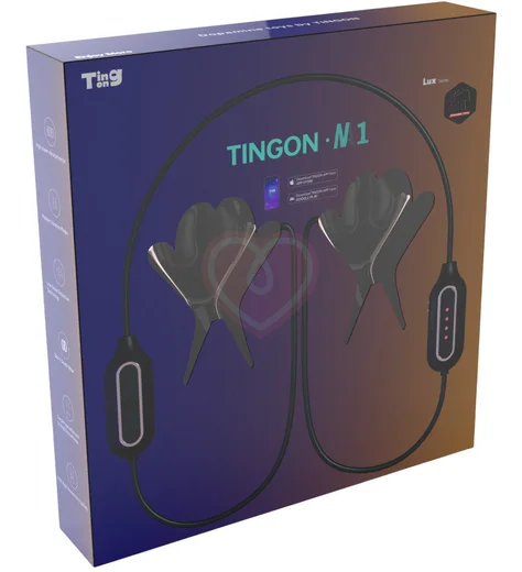 Интерактивные виброзажимы на соски с дистанционным управлением Tingon N1 чёрные фото 7