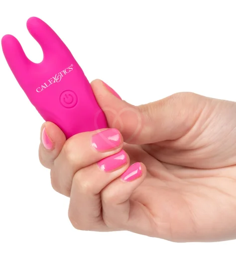 Зажимы для сосков с вибрацией и пультом Remote Nipple Clamps розовые фото 5