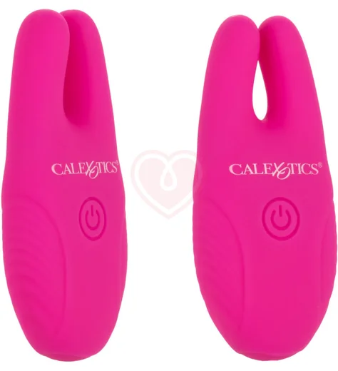 Зажимы для сосков с вибрацией и пультом Remote Nipple Clamps розовые фото 11