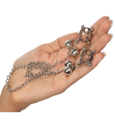 Зажимы для сосков с цепочкой и колокольчиками Nipple Grips фото 2