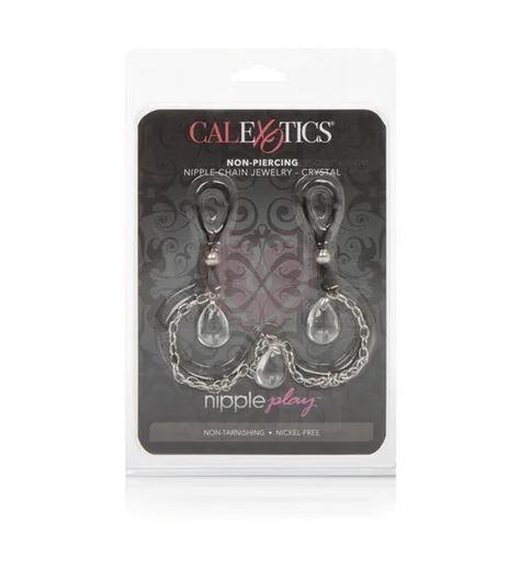 Зажимы на соски с цепочкой и кристаллами Nipple Play Non-Piercing Chain Jewelry Crystal фото 2