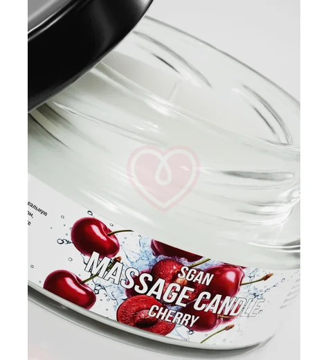 Массажная свеча Sgan спелая вишня 50 мл фото 3