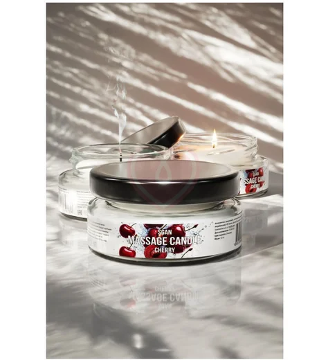 Массажная свеча Sgan спелая вишня 50 мл фото 4