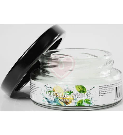 Массажная свеча Sgan зелёный чай 50 мл фото 2