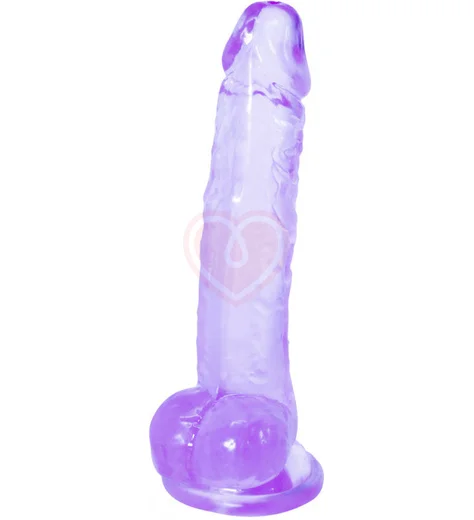 Фаллоимитатор с мошонкой Intergalactic Rocket на присоске 19 см фиолетовый фото 3