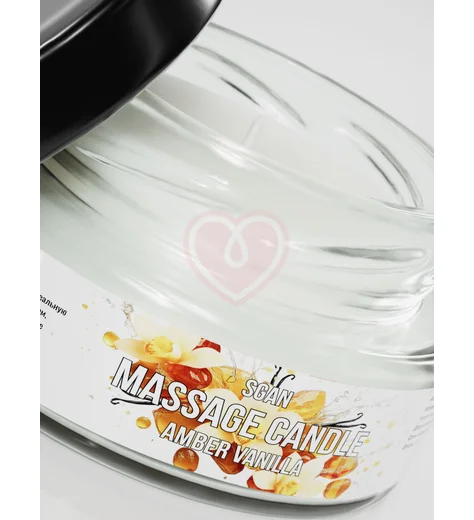 Массажная свеча Sgan амбра-ваниль 50 мл фото 3
