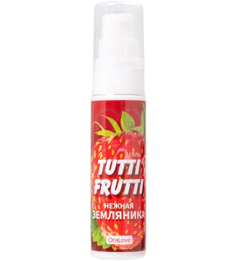 Съедобный лубрикант для орального секса Tutti Frutti OraLove земляника 30 г фото 1