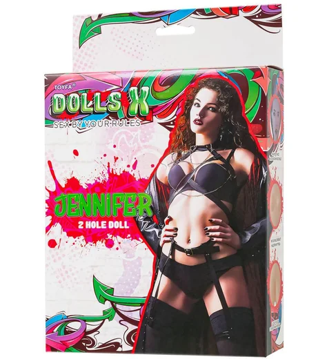 Надувная кукла с двумя отверстиями Dolls-X by Toyfa Jennifer шатенка фото 6