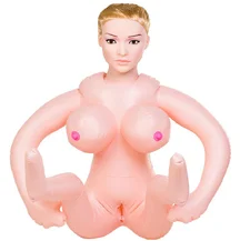 Надувная кукла с двумя отверстиями Dolls-X by Toyfa Liliana блондинка