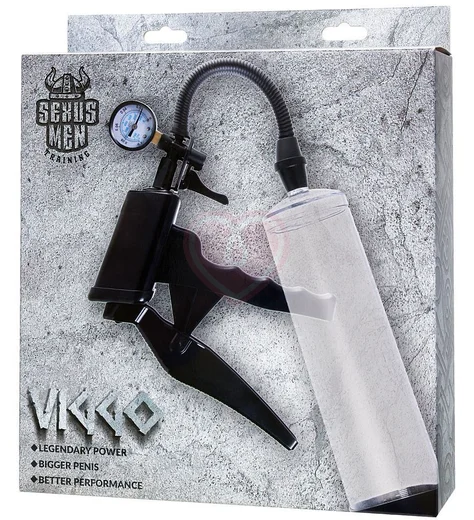 Механическая помпа для увеличения члена Sexus Men Training Viggo чёрная фото 5
