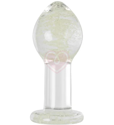 Светящаяся стеклянная анальная пробка Sexus Glass фото 1