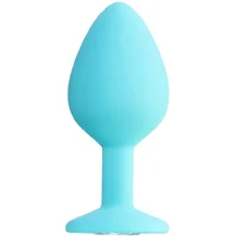 Анальная пробка с белым кристаллом ToDo Brilliant средняя мятная