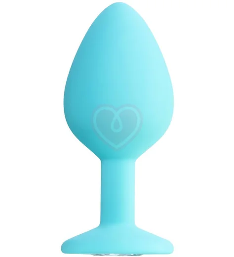 Анальная пробка с белым кристаллом ToDo Brilliant средняя мятная фото 1