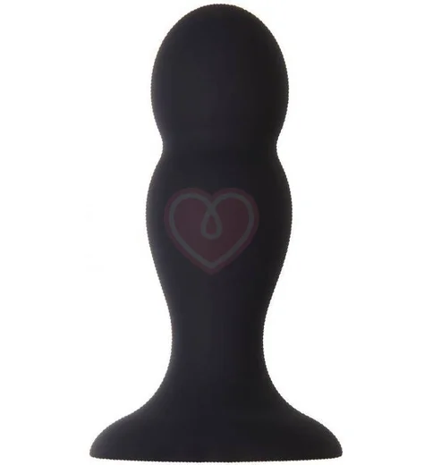 Анальная пробка с двумя подвижными шариками Erotist Hidro M чёрная фото 1