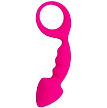 Анальная пробка с петлёй ToDo Bong розовая