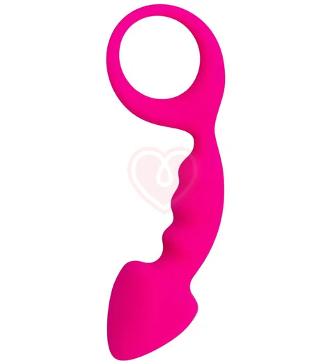 Анальная пробка с петлёй ToDo Bong розовая фото 1