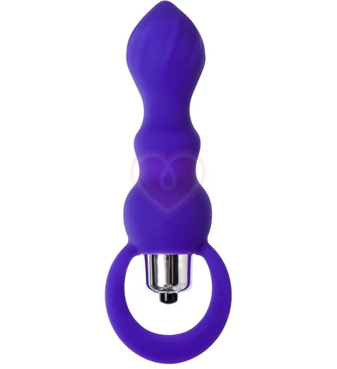 Анальная ёлочка с вибропулей ToDo Curvy фиолетовая фото 1
