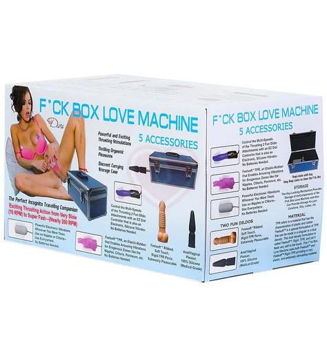 Секс-машина со сменными насадками Diva Fuck Box синяя фото 9