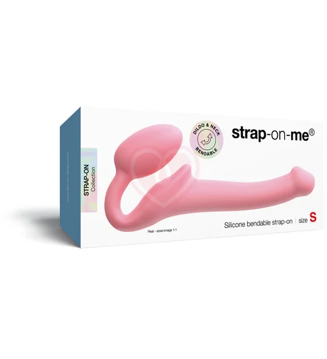 Безремневой гибкий страпон Strap-on-me Bendable S розовый фото 7