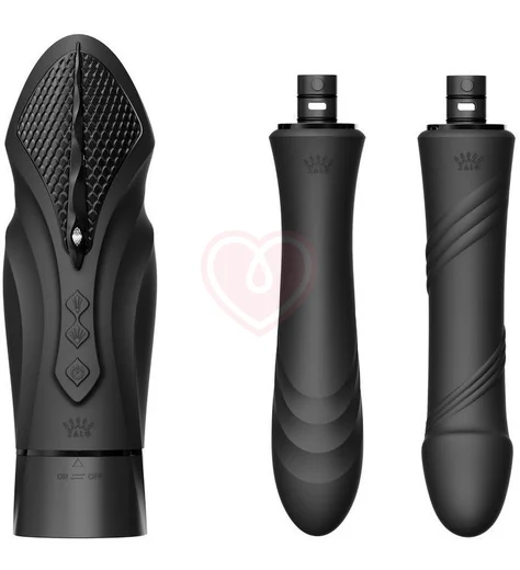 Секс-машина со сменными насадками и функцией нагрева Zalo Sesh чёрная фото 5