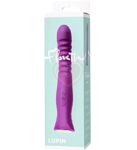 Гибкий вибратор с ребристой поверхностью Flovetta Lupin фиолетовый фото 8