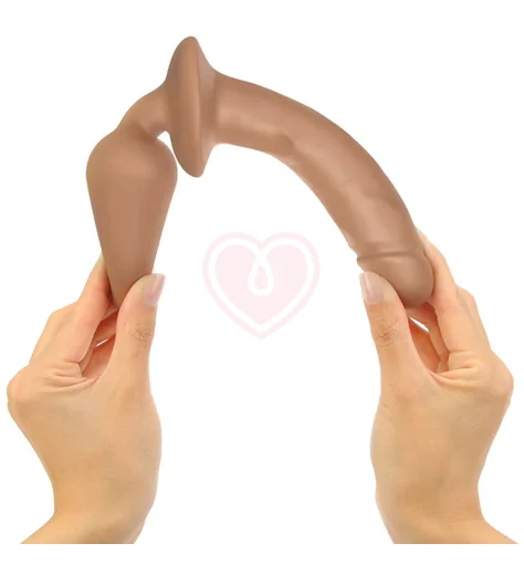 Двусторонний фаллоимитатор Strap-On-Me Switch Plug-In Realistic Dildo S телесный фото 2