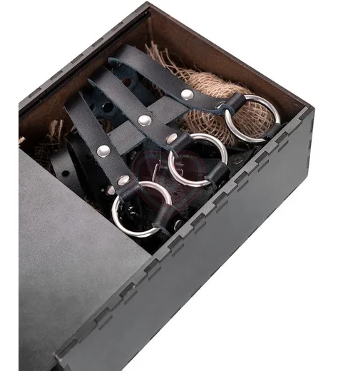 Пояс-фиксация с тремя ремнями Pecado BDSM черная фото 5