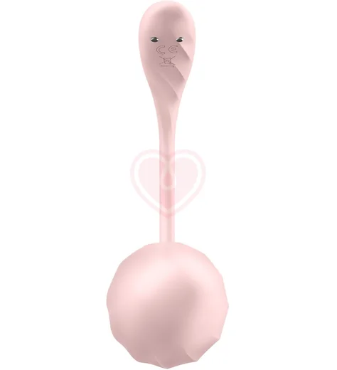 Виброяйцо Satisfyer Ribbed Petal с дистанционным управлением розовое фото 5