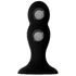 Анальная пробка с двумя подвижными шариками Erotist Hidro M чёрная фото 2