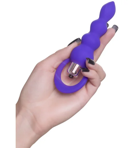 Анальная ёлочка со съёмной вибропулей ToDo Twisty фиолетовая фото 4