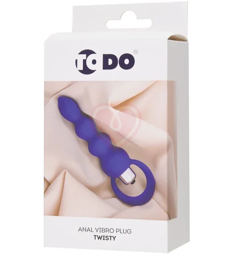 Анальная ёлочка со съёмной вибропулей ToDo Twisty фиолетовая фото 5