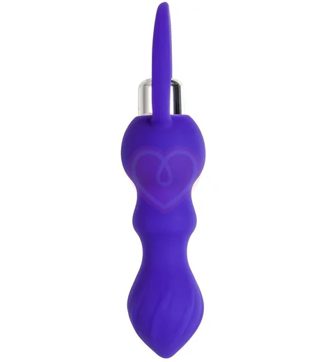 Анальная ёлочка с вибропулей ToDo Curvy фиолетовая фото 2