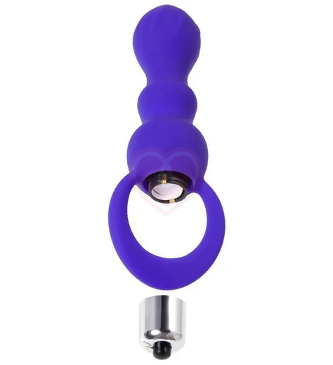 Анальная ёлочка с вибропулей ToDo Curvy фиолетовая фото 3