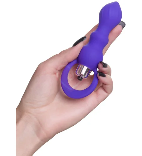 Анальная ёлочка с вибропулей ToDo Curvy фиолетовая фото 4