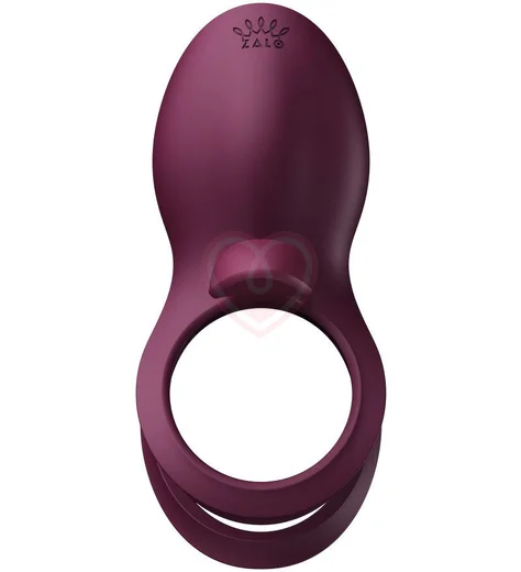 Эрекционное кольцо с вибрацией и пультом дистанционного управления Zalo Bayek фиолетовое фото 3