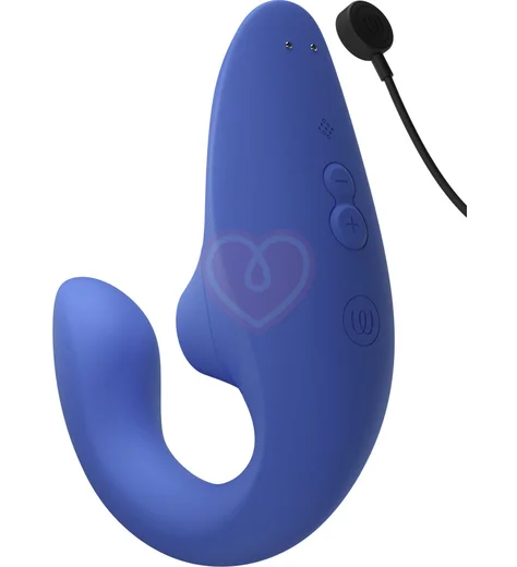 Вибратор для зоны G c бесконтактной стимуляцией клитора Womanizer Blend голубой фото 7
