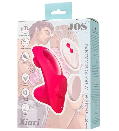 Вакуумно-волновой стимулятор с пультом ДУ Jos Xiari розовый фото 4