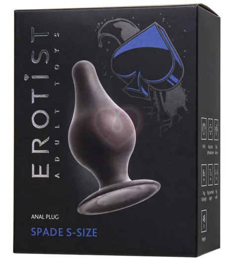 Анальная пробка в виде масти пики Erotist Spade S чёрная фото 4