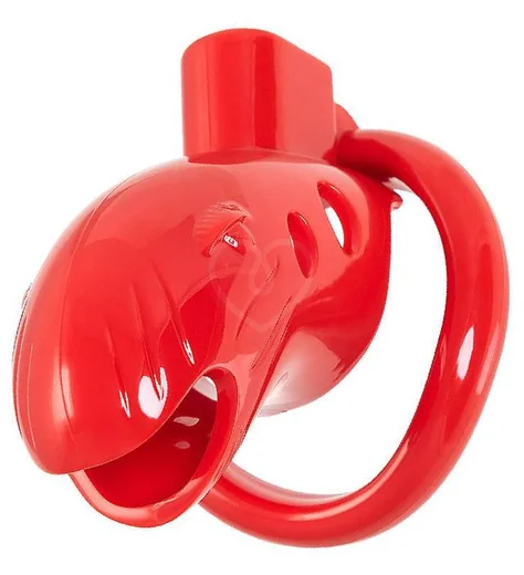 Мужской пояс верности Black&Red красный фото 2