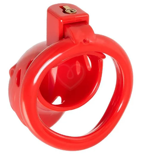 Мужской пояс верности Black&Red красный фото 3