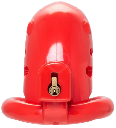 Мужской пояс верности Black&Red красный фото 4